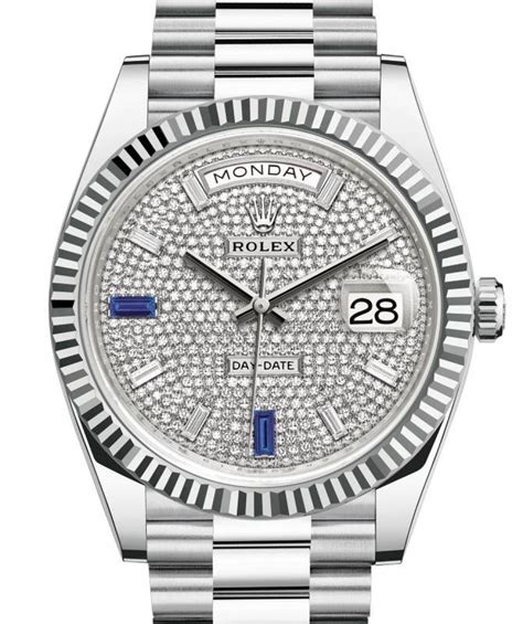 rolex with sapphires and diamonds|rolex day date 40 series.